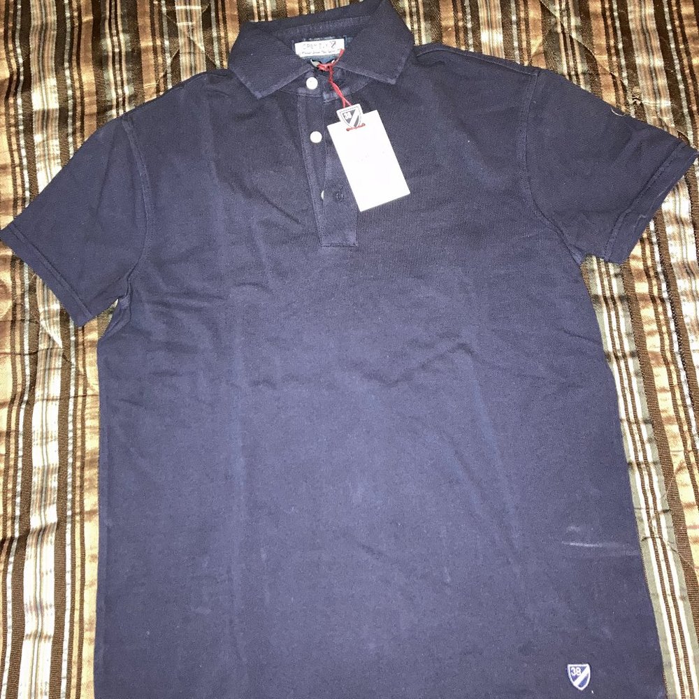 Cremieux Navy Blue Polo Shirt